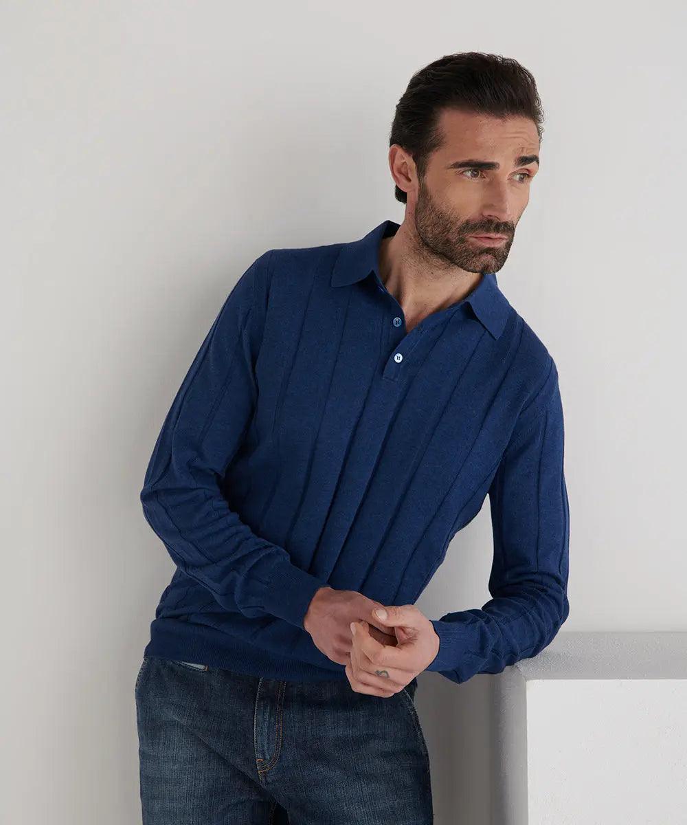 Cashmere Polo Blu - Luís Figo