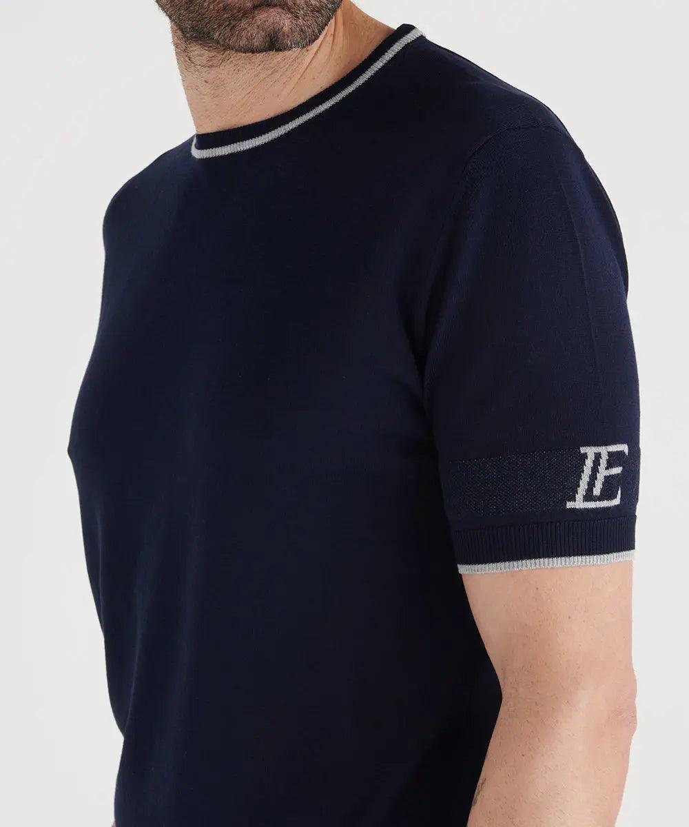 Knitted Tshirt Blue - Luís Figo